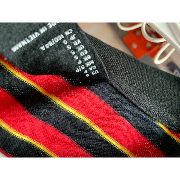 Disney X Forever 21 Angry Mickey Mouse Red Striped Polo Shirt Boys Size Small - Picture 5 of 5